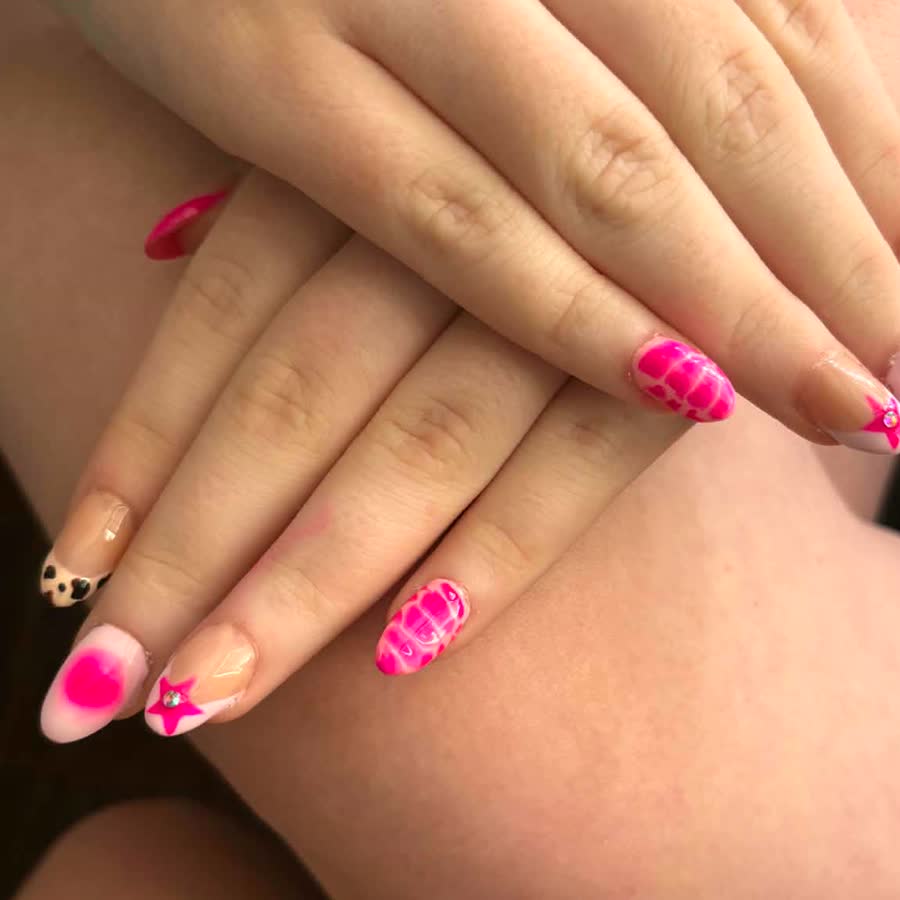 Hot pink with 3D texture